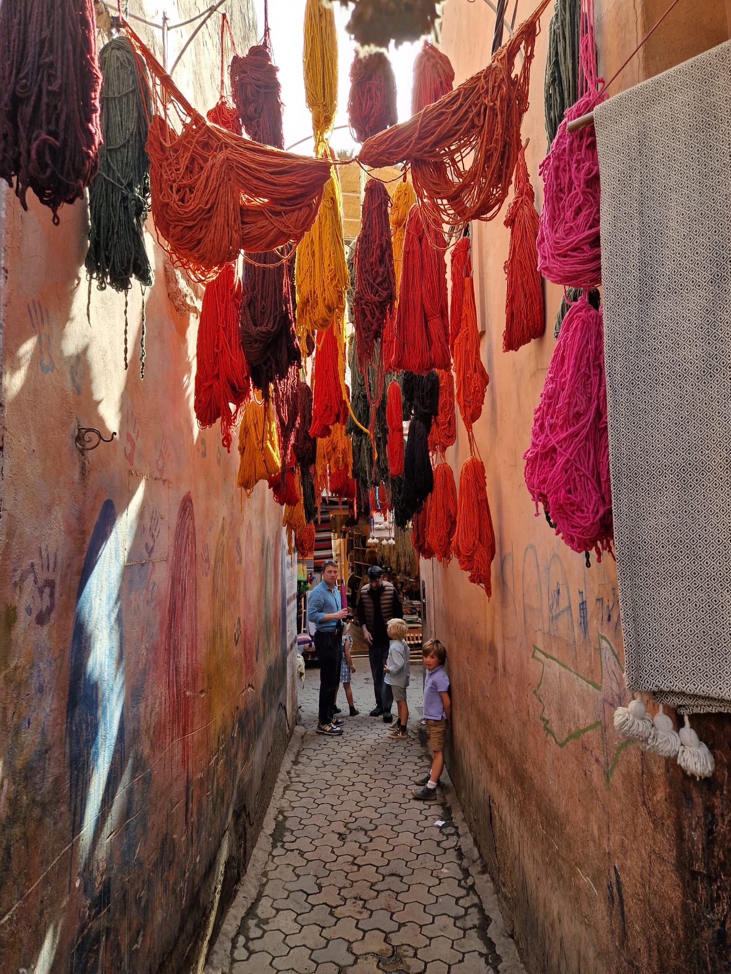 Colourful travel scene